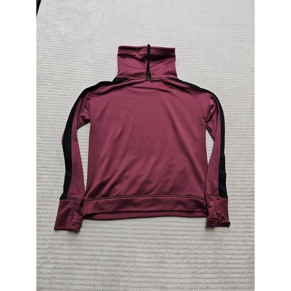 Under Armour Sweatshirt Womens Small Purple Mesh Sleeve Funnel Neck - Picture 6 of 7